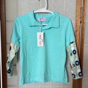 Pete + Lucy Boy Shirt Tractors size 12/18 M